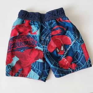 Marvel Spiderman Toddler Boys 2T Swim Shorts
